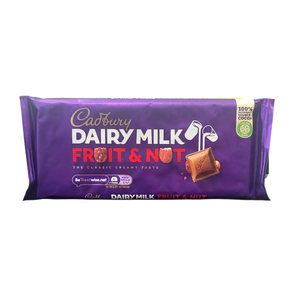 CADBURY DAIRY MILK FRUIT&NUT 180G