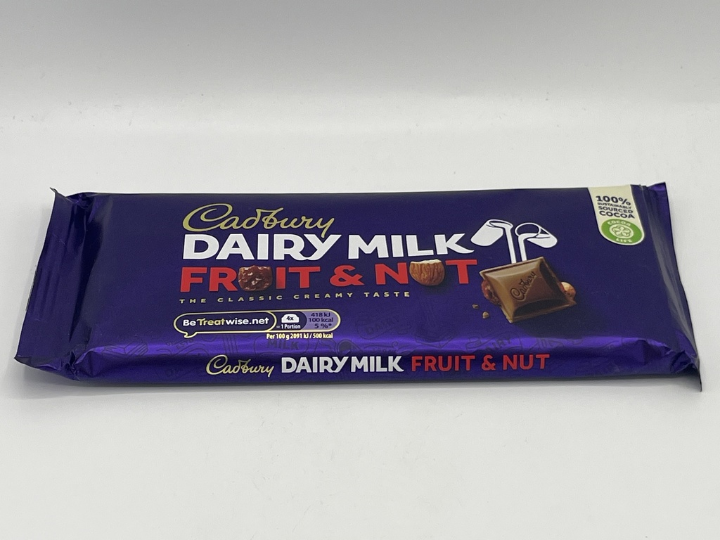 CADBURY DAIRY MILK FRUIT&NUT 180G