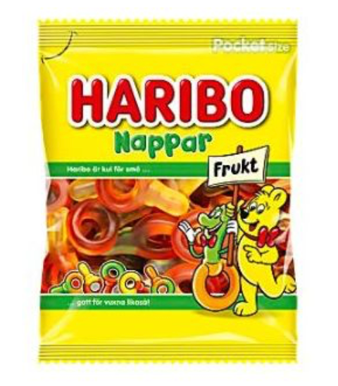 HARIBO FRUKTNAPPAR 80G