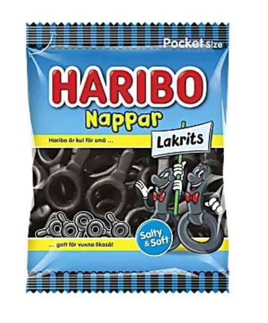 HARIBO LAKRITSNAPPAR 80G