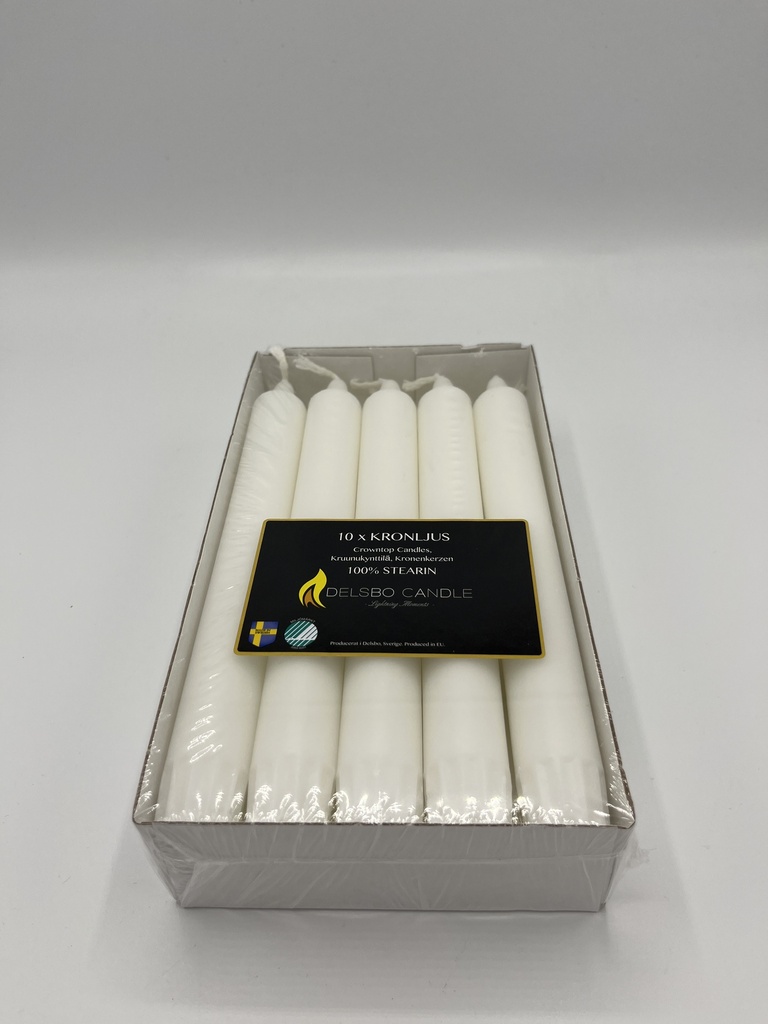 KRONLJUS VIT 20CM 10PCS