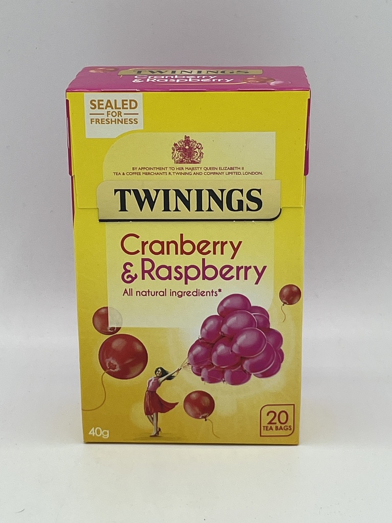 TWININGS CRANBERRY RASPBERRY 20S