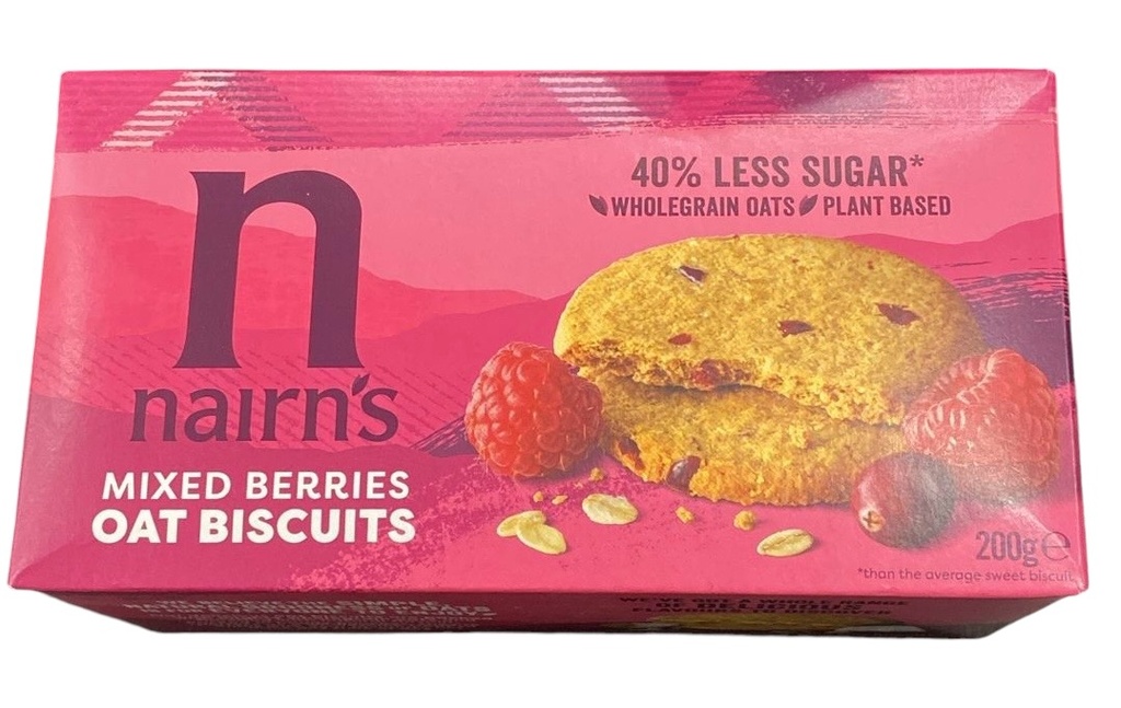 NAIRNS MIX BERRIES OAT BISCUITS 200G