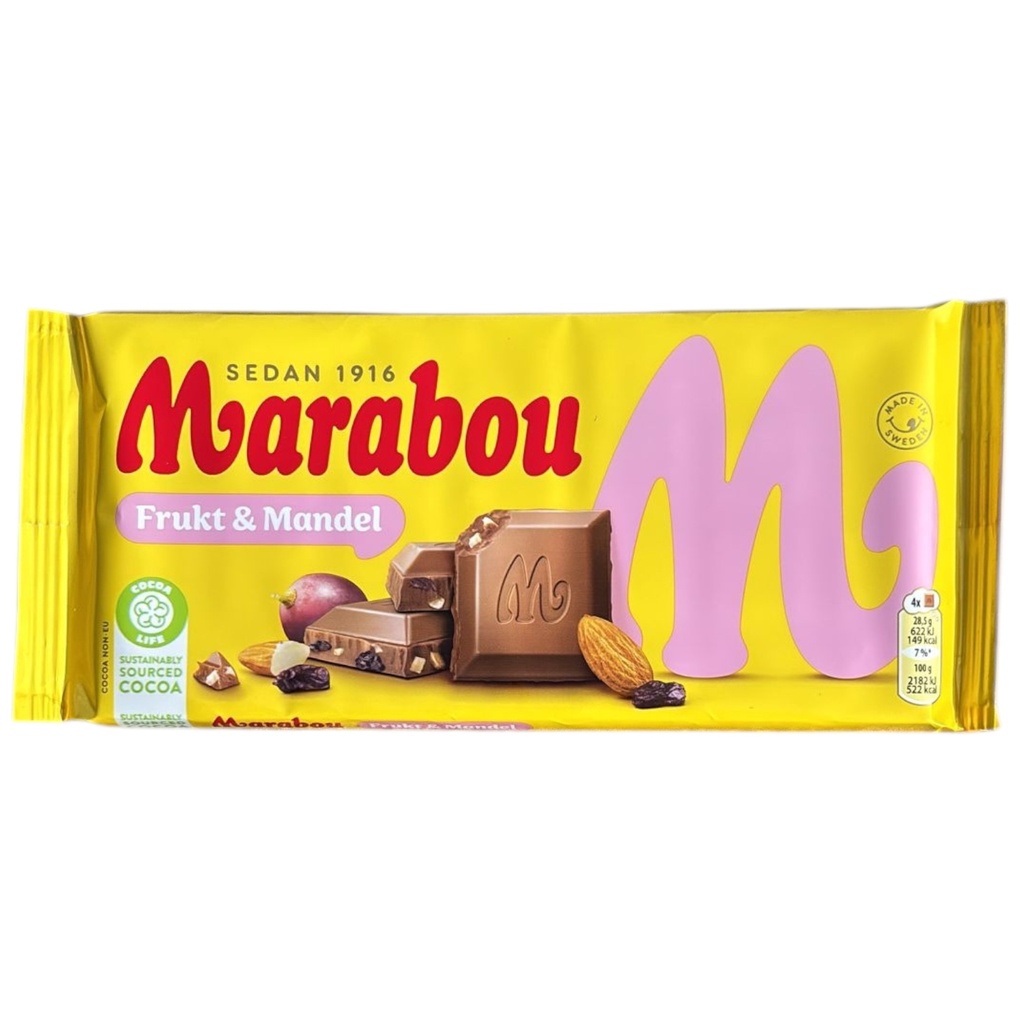 MARABOU FRUKT & MANDEL 200G