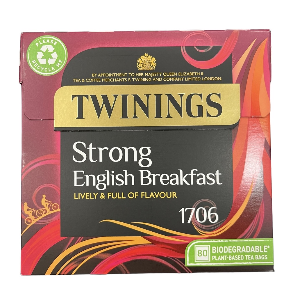 TWININGS STRONG ENGLISH BREAKFAST 80S