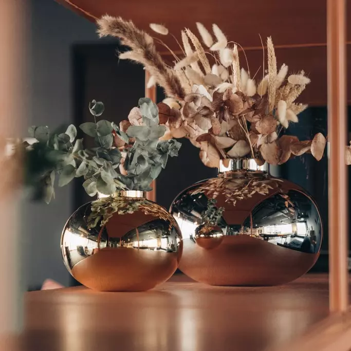 HILKE AMICO VASE 29CM BRASS