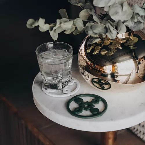 HILKE Anima Gemella COASTER GREEN 4PC