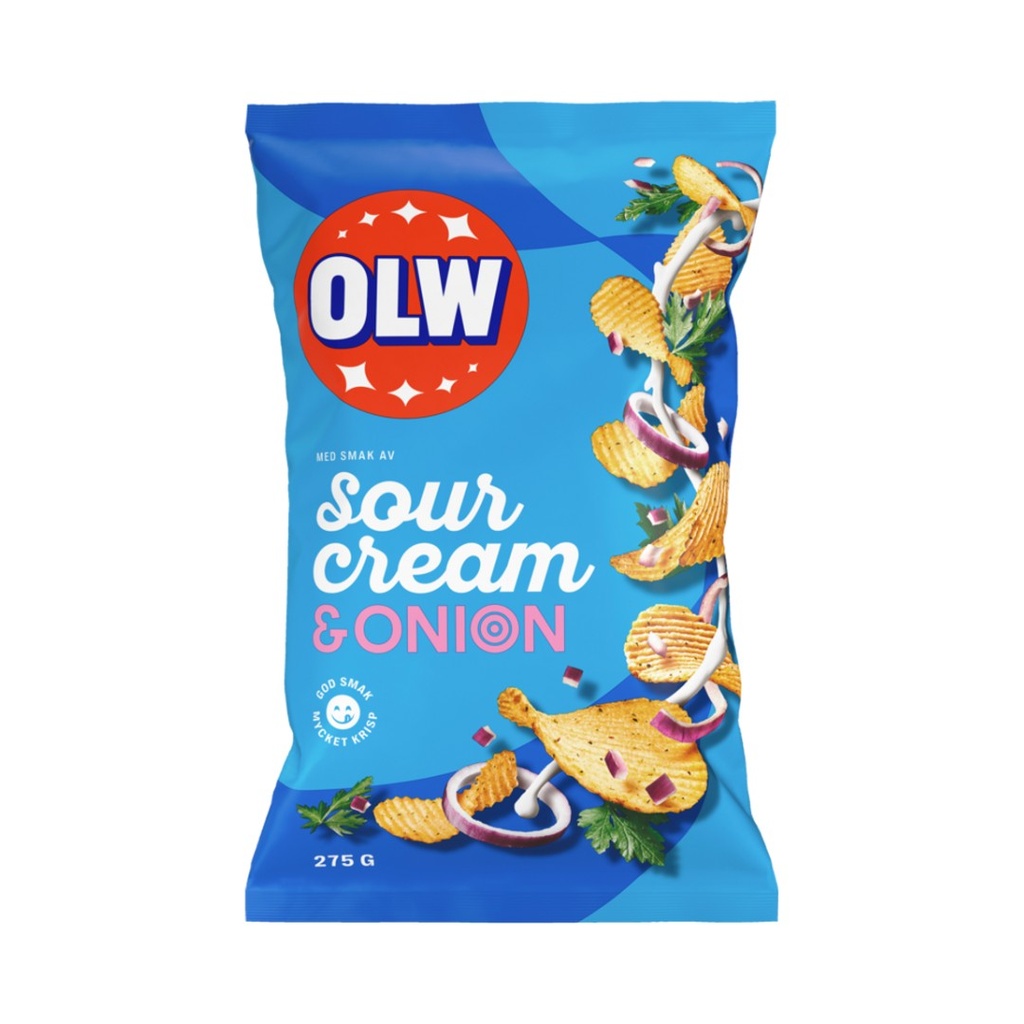 OLW SOURCREAM ONION CHIPS 175G