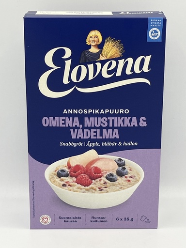 ELOVENA APPLE BLUEBERRY RASBERRY 210G