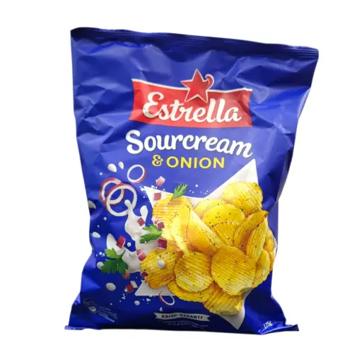 ESTRELLA SOURCREAM ONION CHIPS 175G