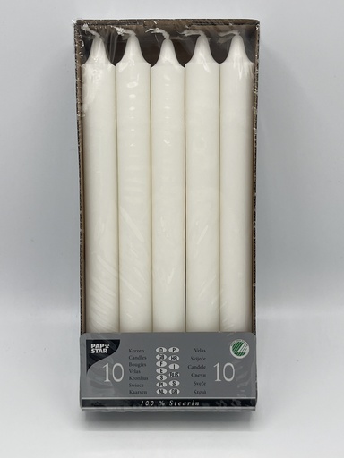 KRONLJUS VIT 24CM 10PCS