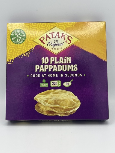 PATAKS PLAIN PAPPADUMS 100G
