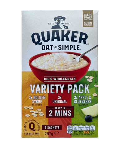 QUAKER OAT SO SIMPLE VARIETY 297G