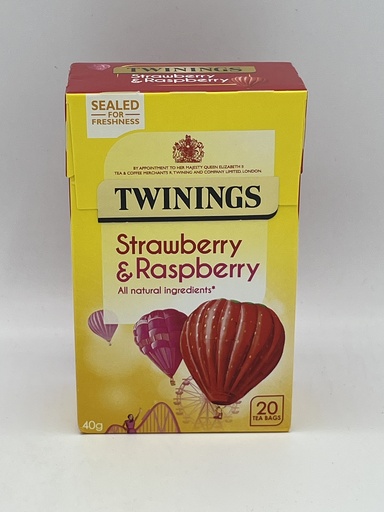 [036202] TWININGS STRAWBERRY RASPBERRY 20S