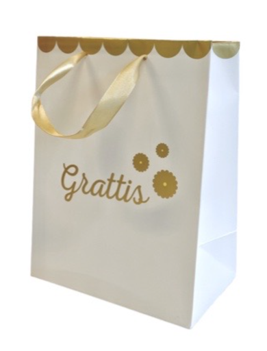 Påse Mellan Grattis Vit