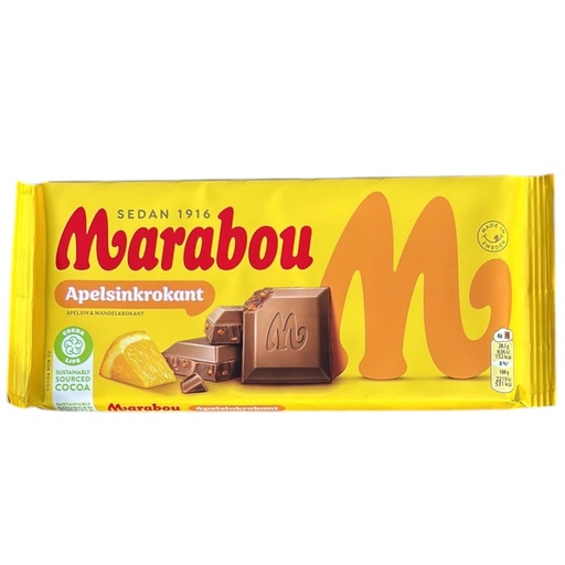 MARABOU APELSIN KROKANT 160G