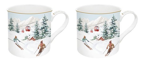 MUGG 2-PC WHITE FOREST